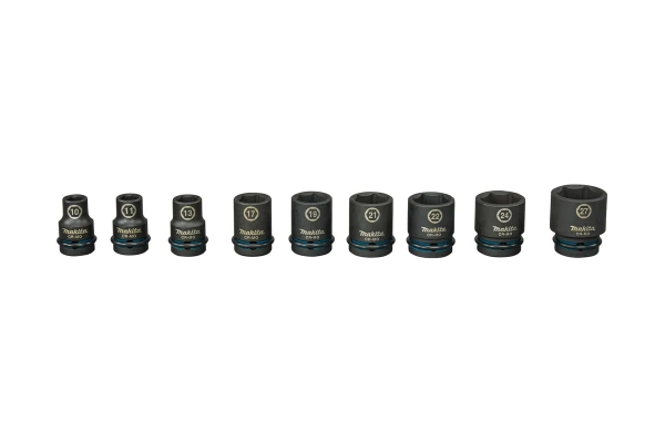 Набор головок торцевых (ударных) 9 предметов 1/2 (10;11;13;17;19;21;22;24;27мм) Е-16617 Makita